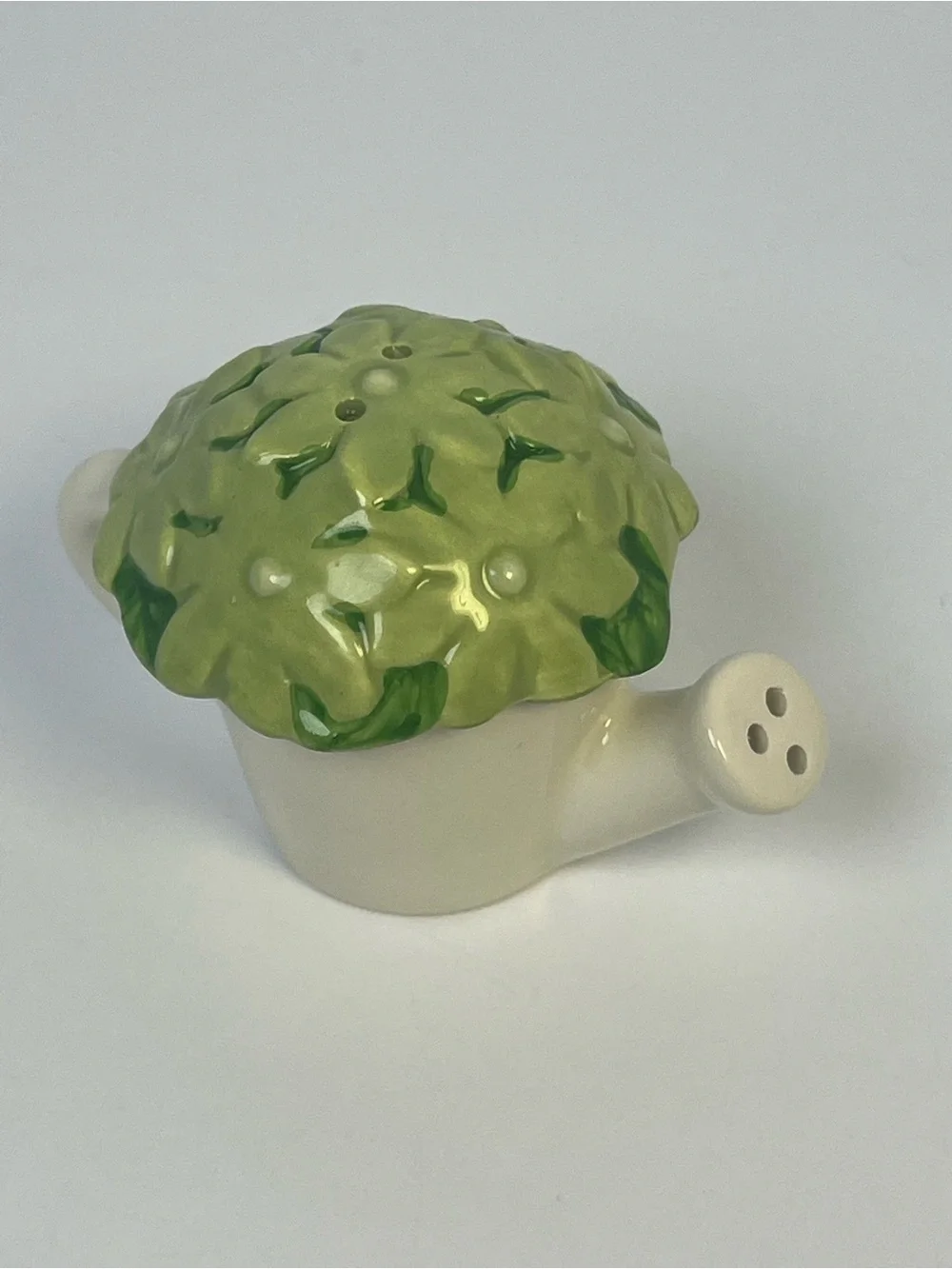 Nesting Ceramic Watering Can Flower Bush Salt Pepper Shaker Set Vintage